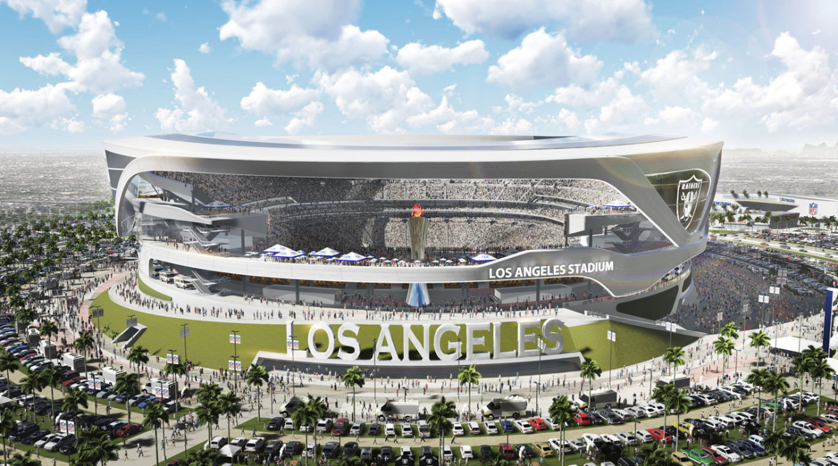 A rendering of the NFL stadium project in Carson, Calif.