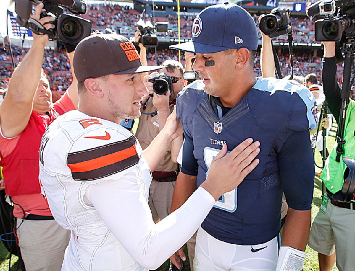 Manziel got the win on Sunday, but he doesn't measure up to Mariota in terms of long-term ceiling. (Gregory Shamus/Getty Images)
