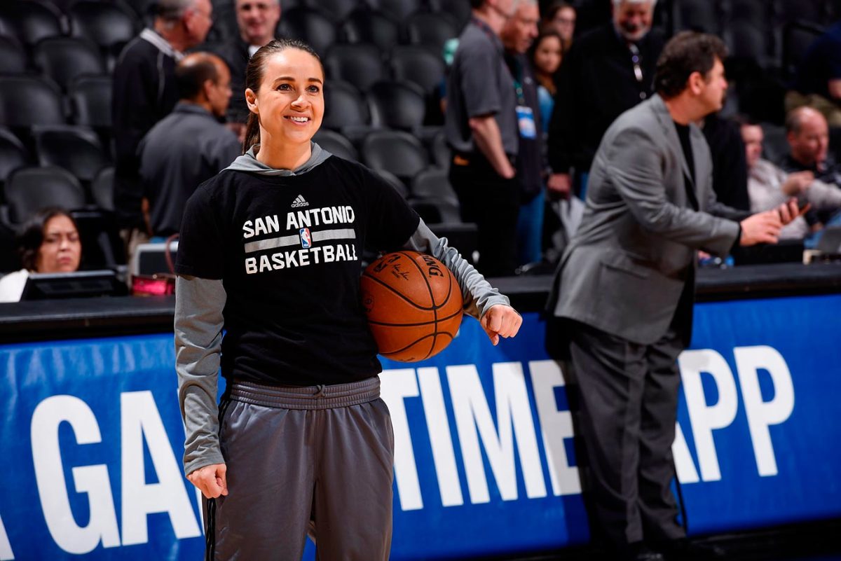 Becky Hammon was an assistant coach for the Spurs from 2014-’22 before taking over the WNBA’s Aces. 