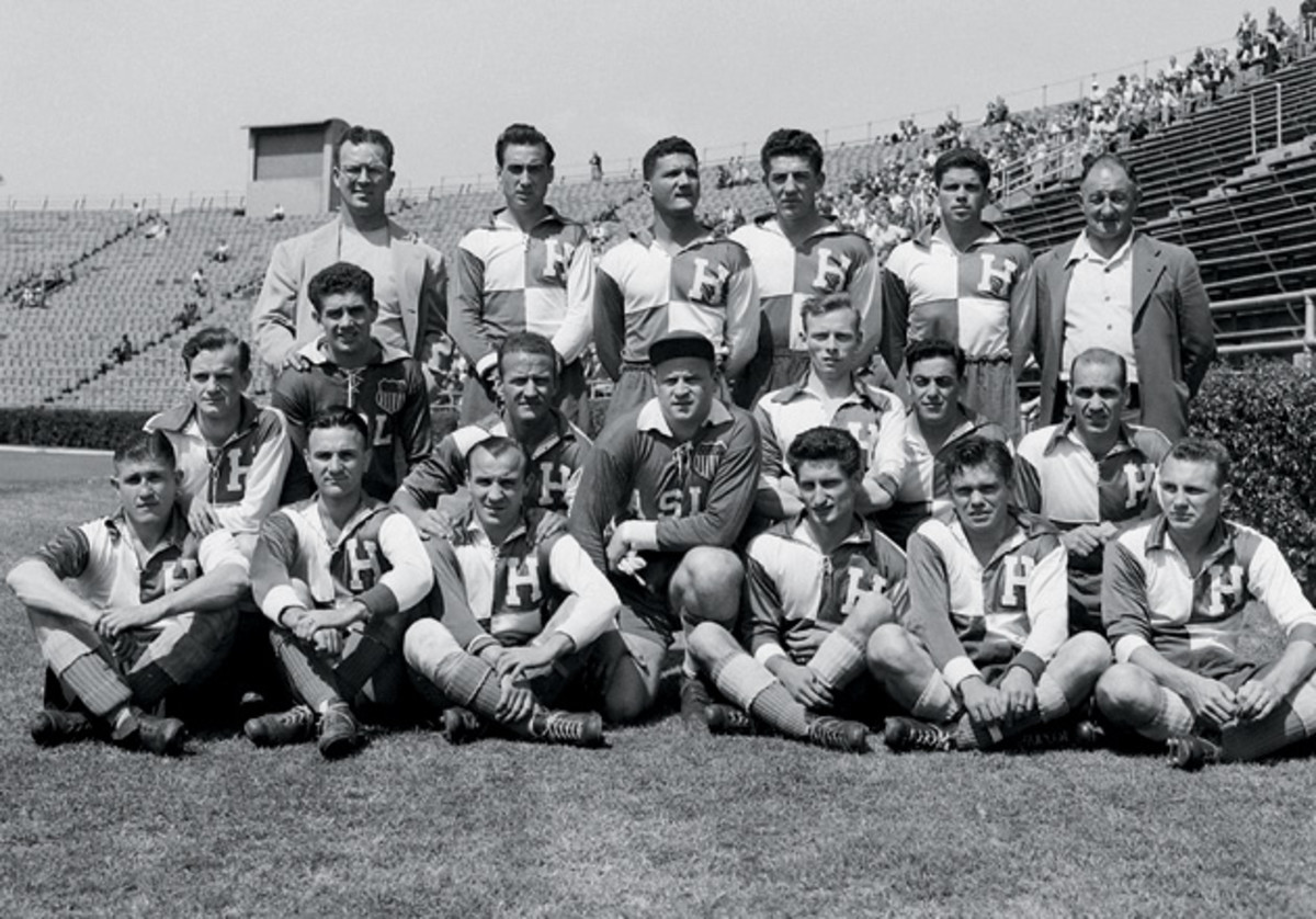 Pictured above: The 1950 U.S. World Cup team. The late Frank Borghi is in the second row, second from the left.