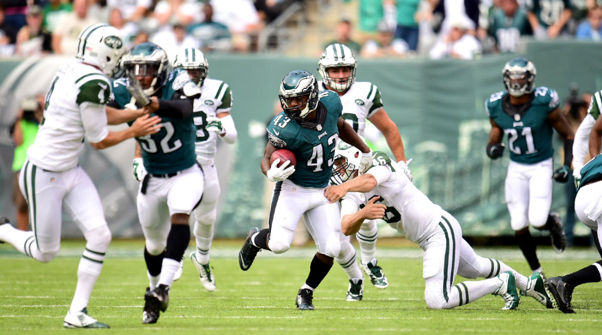 The Eagles’ Darren Sproles returned a punt for a touchdown against the Jets in Week 3. (Photo: Carlos M. Saavedra for Sports Illustrated)