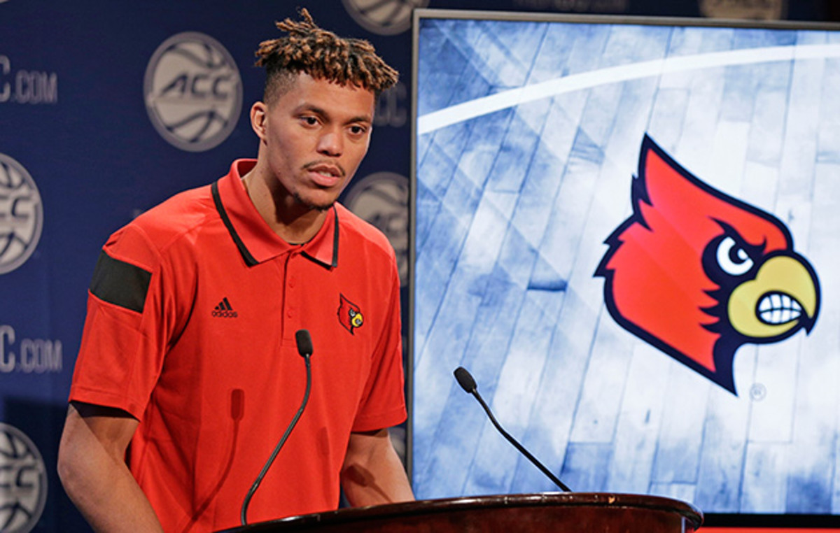 Damion Lee (above) and Trey Lewis were Louisville's only two representatives at ACC Media Day.