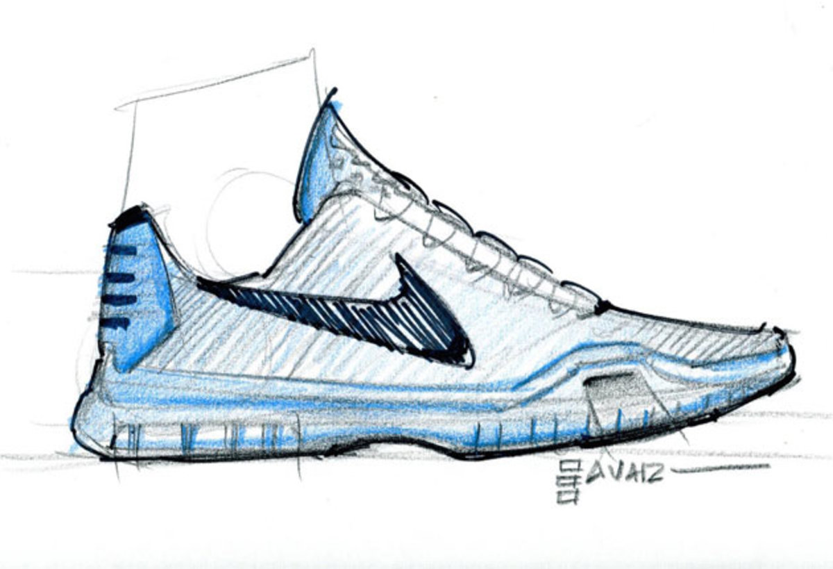 kobe bryant shoes drawing