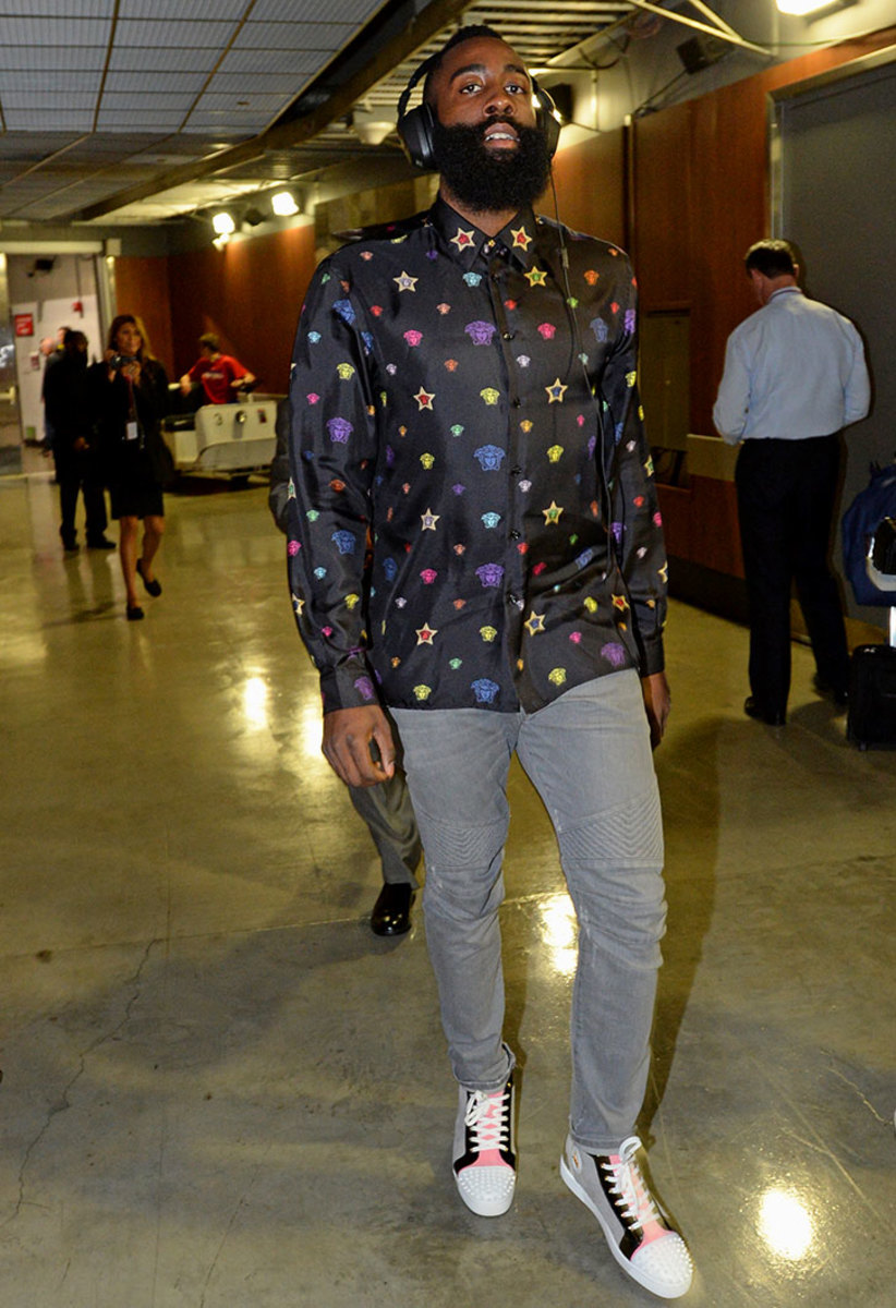 james harden outfit last night