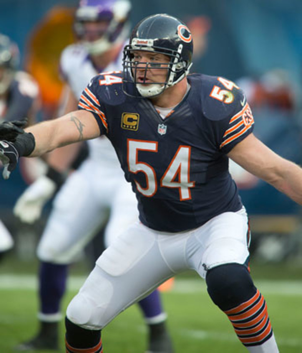 Brian Urlacher retired following the 2012 season, after a 13-year career as a Bear. (Tom Dahlin/Getty Images)