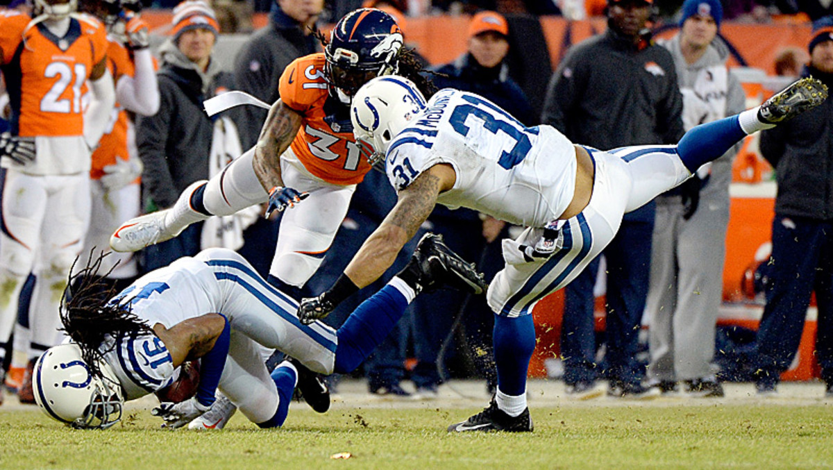 The overturn of the Josh Cribbs fumble was technically correct, but it seemed to contradict the Dez Bryant ruling from earlier in the day. (Harry How/Getty Images)