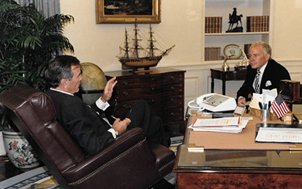 It wound up being a year after Kirkpatrick's Oval Office visit before the story actually happened.