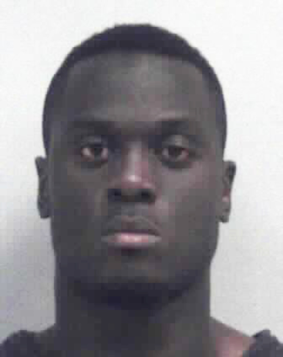 This booking photo provided by the Gwinnett County Sheriffs office shows Prince Shembo. The Atlanta Falcons waived linebacker Shembo on Friday, May 29, 2015, shortly after he was charged with aggravated animal cruelty. Police in suburban Gwinnett County s