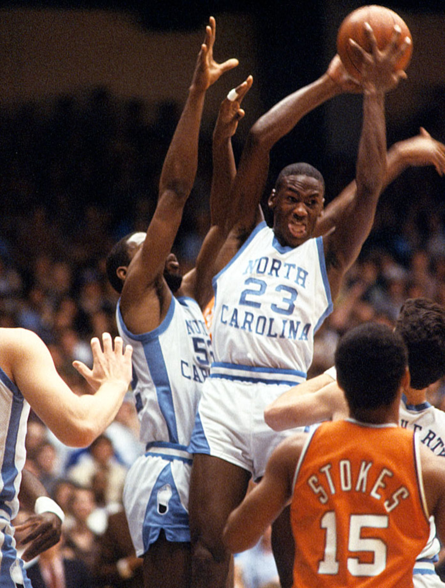 ESPN - On This Date: In 1982, MJ finished off Georgetown and Patrick Ewing  to secure UNC Basketball the national title.