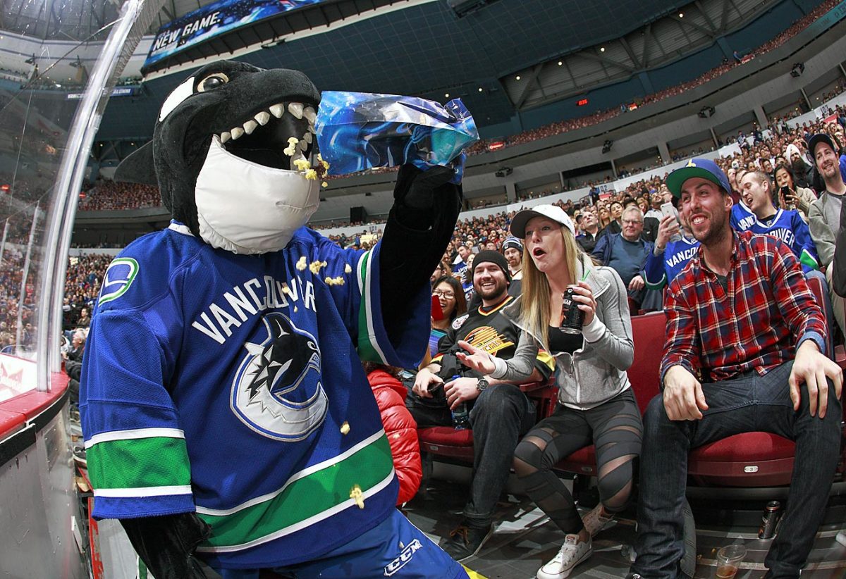 Fin, mascot for the Vancouver Canucks, poses for a portrait during News  Photo - Getty Images