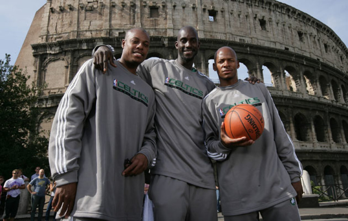 Kevin Garnett Paul Pierce and Ray Allen Boston Celtics Unsigned