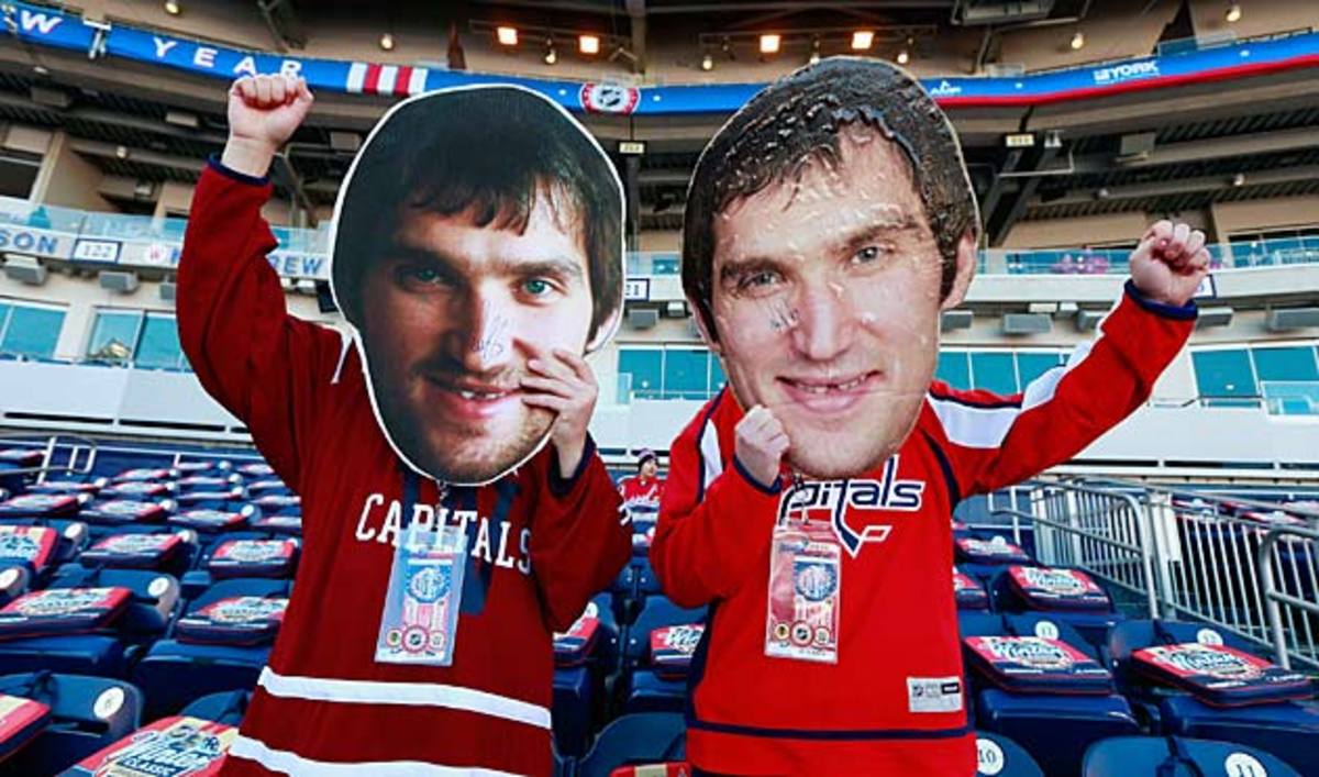 A pair of Ovechkin fans showed up early.
