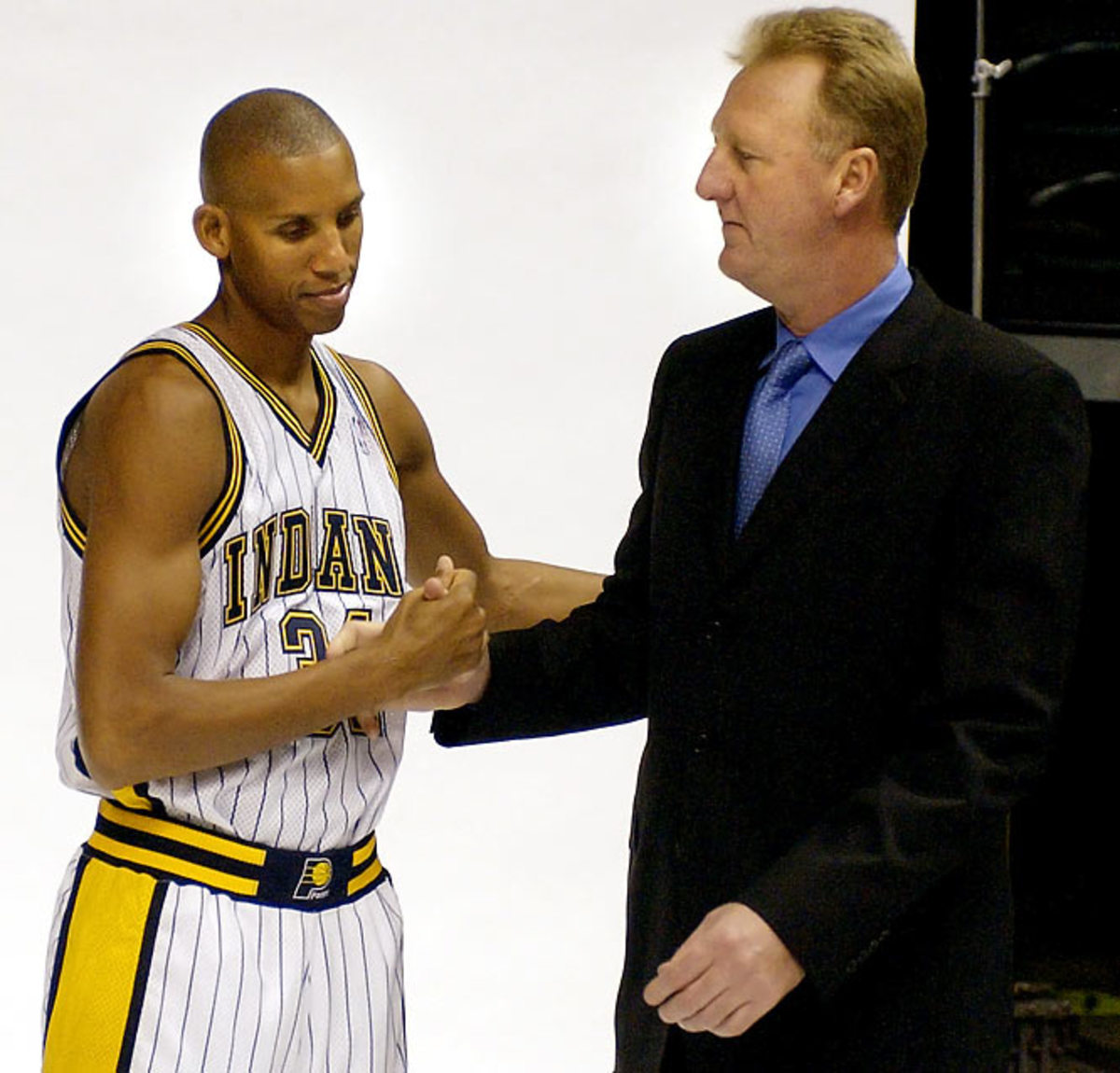Reggie Miller and Larry Bird