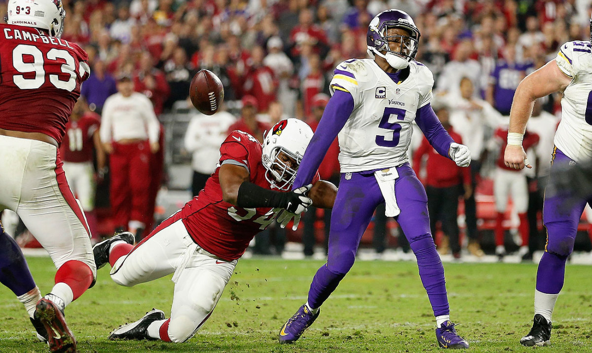 Dwight Freeney's strip sack of Teddy Bridgewater with five seconds remaining sealed the Cards' win.