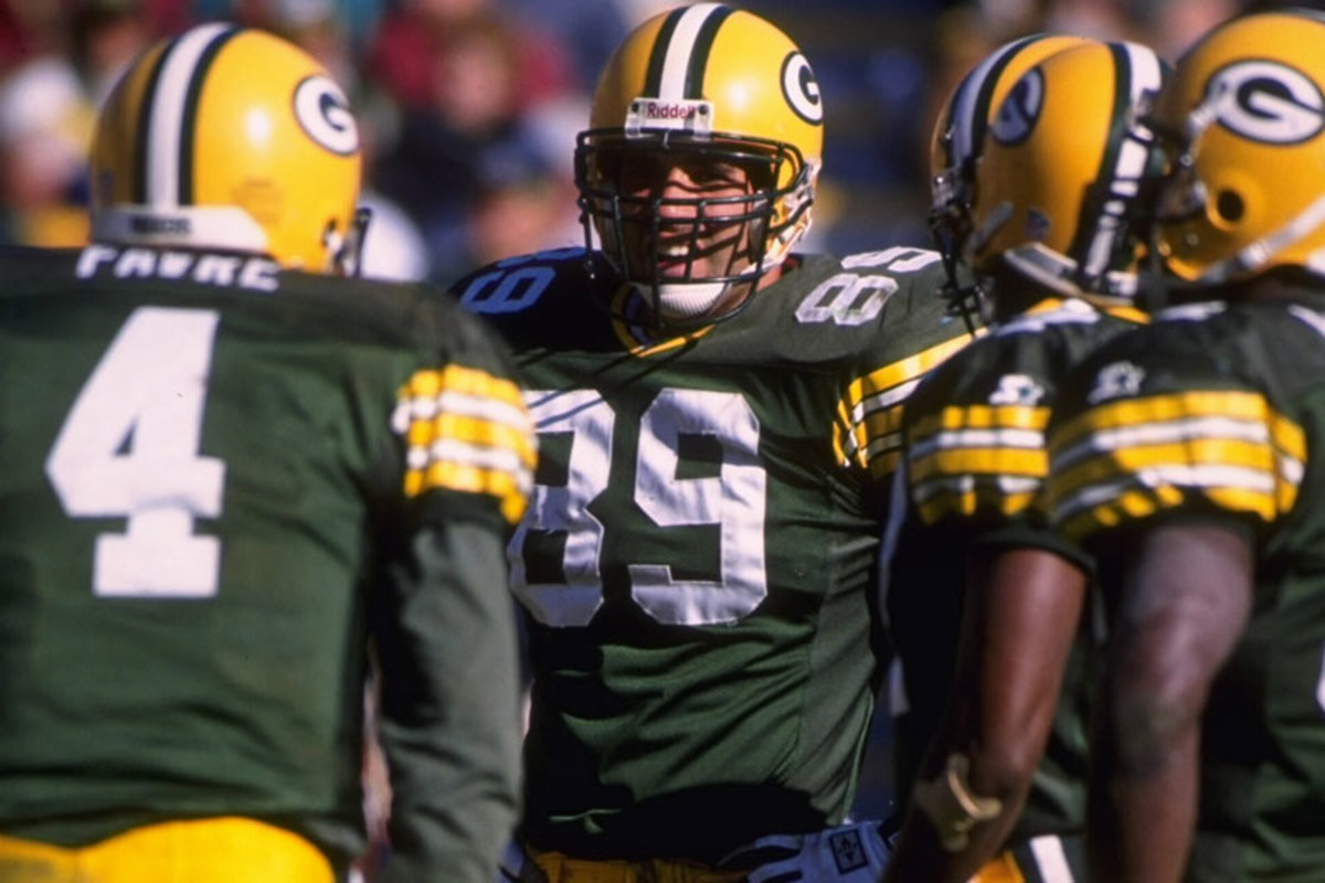 Chmura (89) was one of Favre’s favorite targets, and best friends, on the Pack in ’95. (Jonathan Daniels/Getty Images)