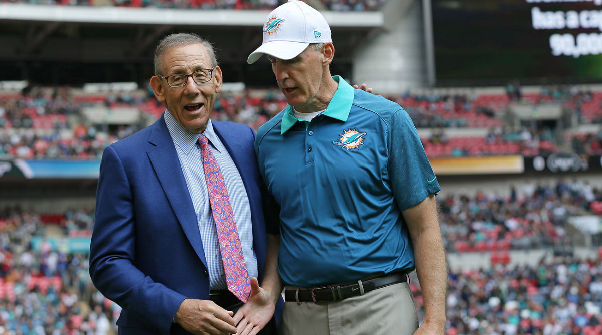 Dolphins owner Stephen Ross was in London to watch coach Joe Philbin's team drop its third straight game. (Tim Ireland/AP)