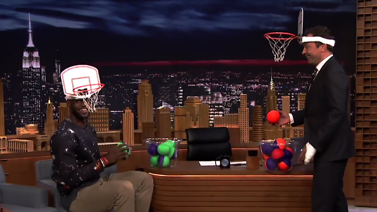 LeBron James Jimmy Fallon Tonight Show dunk Sports Illustrated