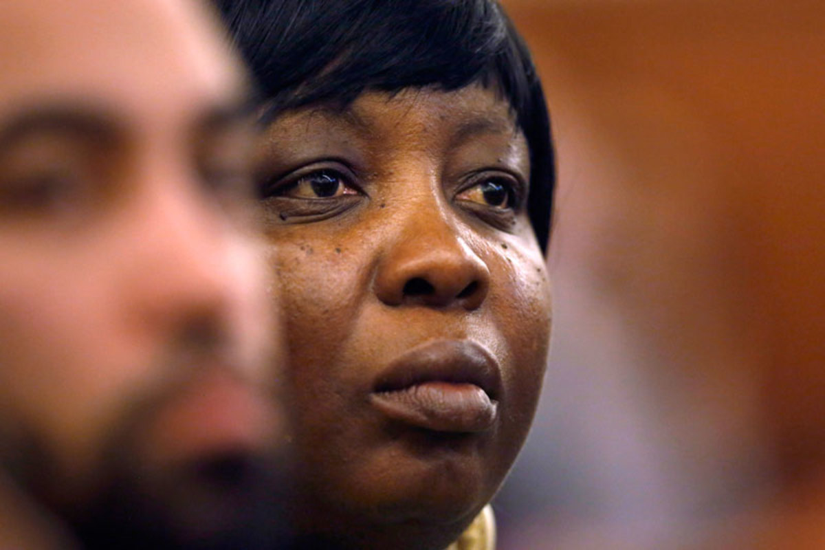 Ursula Ward, mother of the victim, Odin Lloyd, has been a constant presence in the courthouse. (Steve Senne/AP)