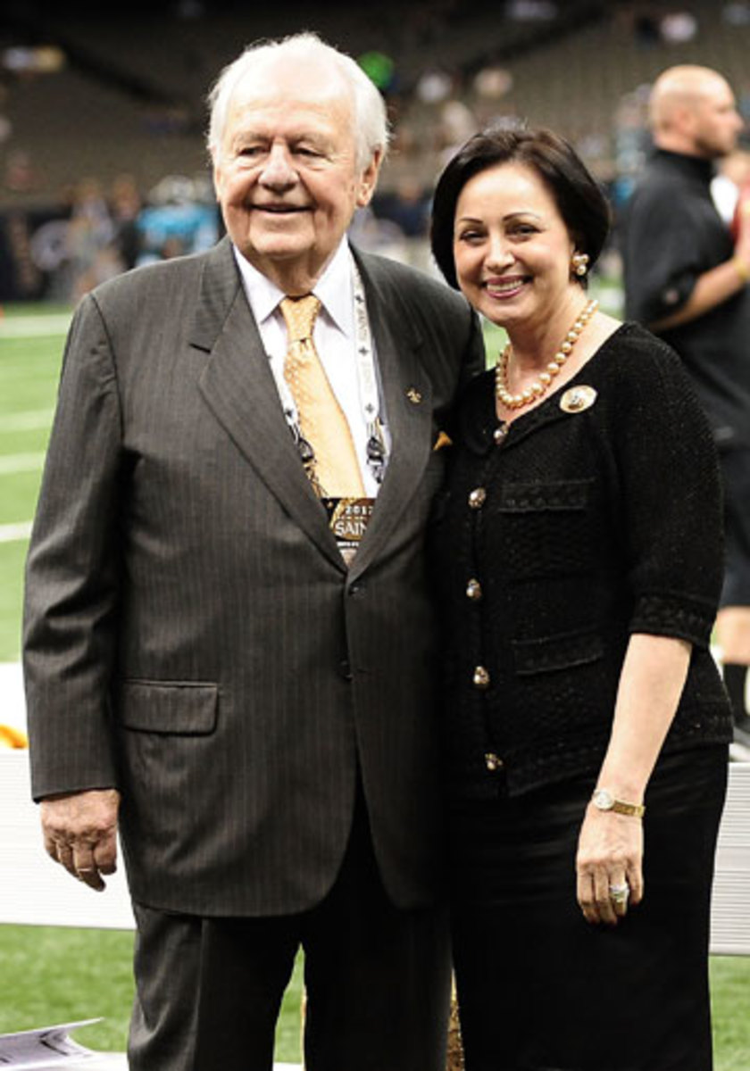 Tom Benson and wife Gayle. (Stacy Revere/Getty Images)