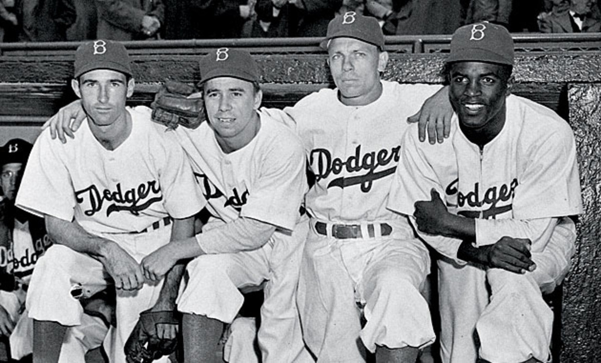 Spider Jorgensen, Pee Wee Reese and Eddie Stanky joined Jackie Robinson in Brooklyn's starting infield.