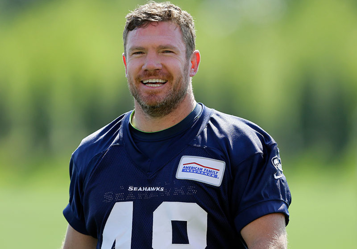 Undrafted free agent Nate Boyer, 34, is trying to make the Seahawks as a long snapper. (Ted S. Warren/AP)