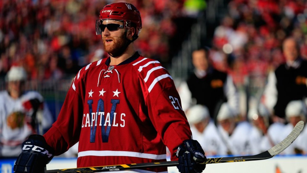 NHL Winter Classic Washington Capitals' Karl Alzner wore sunglasses