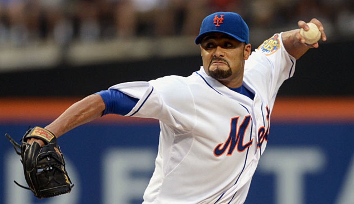 Johan Santana hasn't pitched in the majors since 2012 and hasn't made 30 starts since 2008.