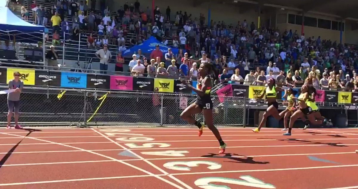 Candace Hill 16 year old Sets High School Girls 100m Dash Record Candace Hill 16 year old Sets High School Girls 100m Dash Record