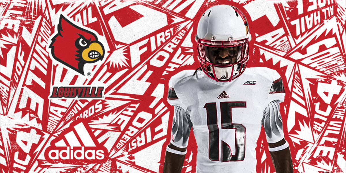 Louisville Cardinals Adidas Football Team Issued Military