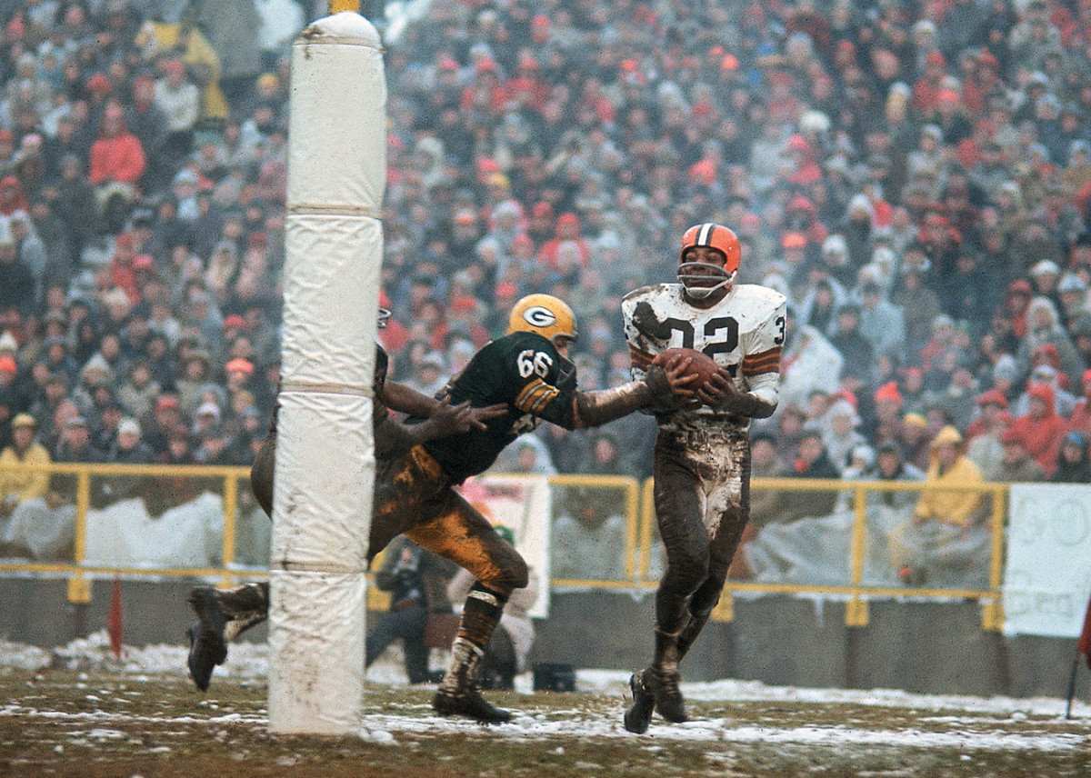 The championship game at Green Bay on Jan. 2, 1966, Brown’s final NFL game. (Tony Tomsic/Sports Illustrated) 