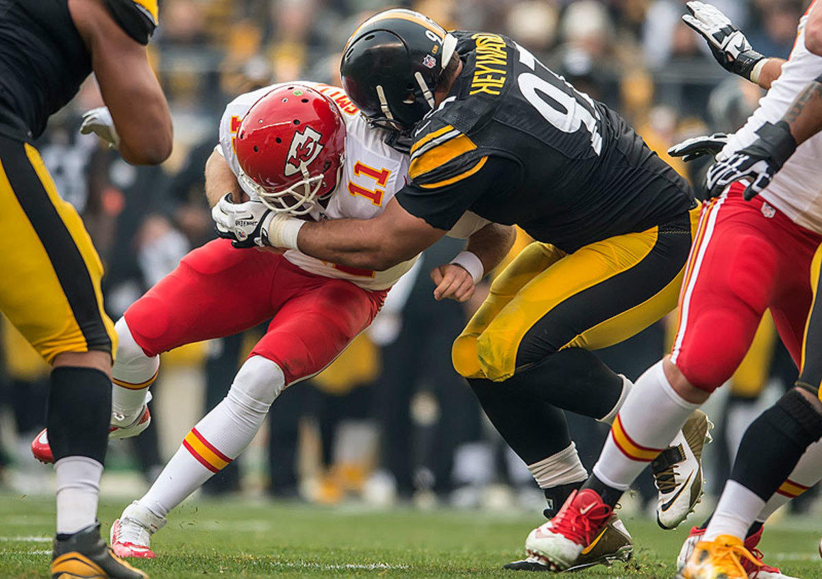 Cameron Heyward's 7.5 sacks in 2014 equaled the total number he had from 2011-13, his first three years in the league. (Gregory Shamus/Getty Images)