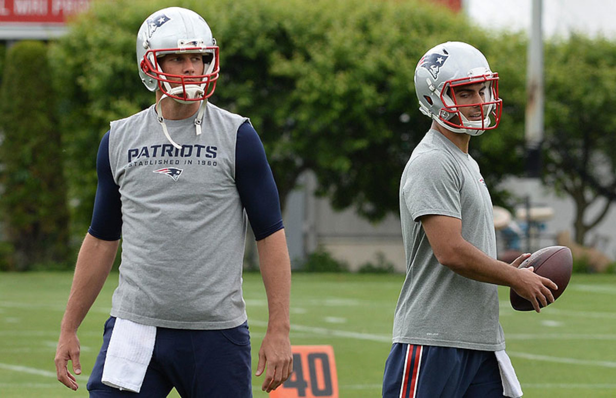 If Tom Brady's suspension is upheld, the Patriots are expected to use backup Jimmy Garoppolo as starter until Brady returns. (Darren McCollester/Getty Images)