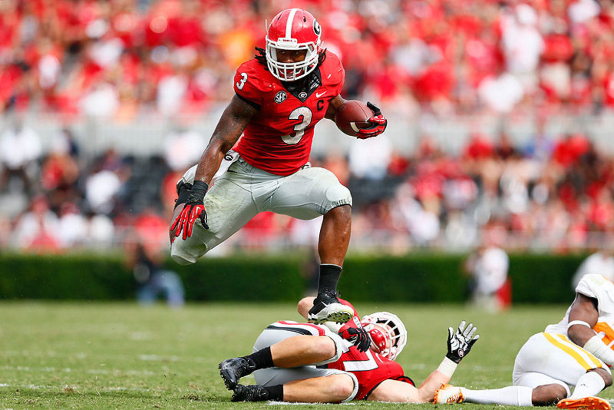 Georgia RB Todd Gurley was one of the best players in college football before an ACL injury ended his season in November. (Kevin C. Cox/Getty Images)