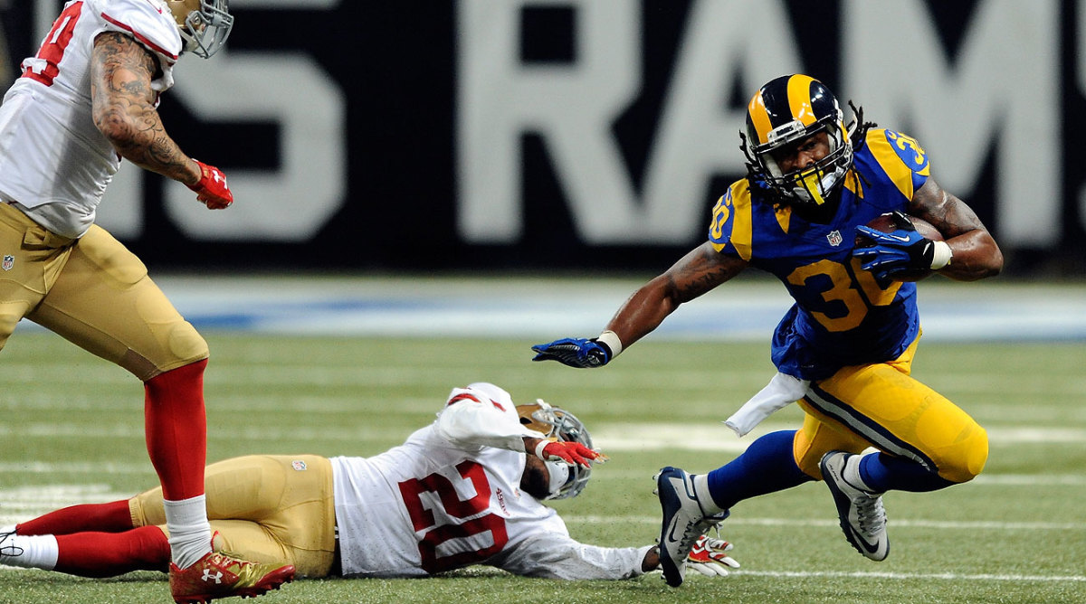 Todd Gurley's 566 rushing yards in his first four career games is an NFL record.