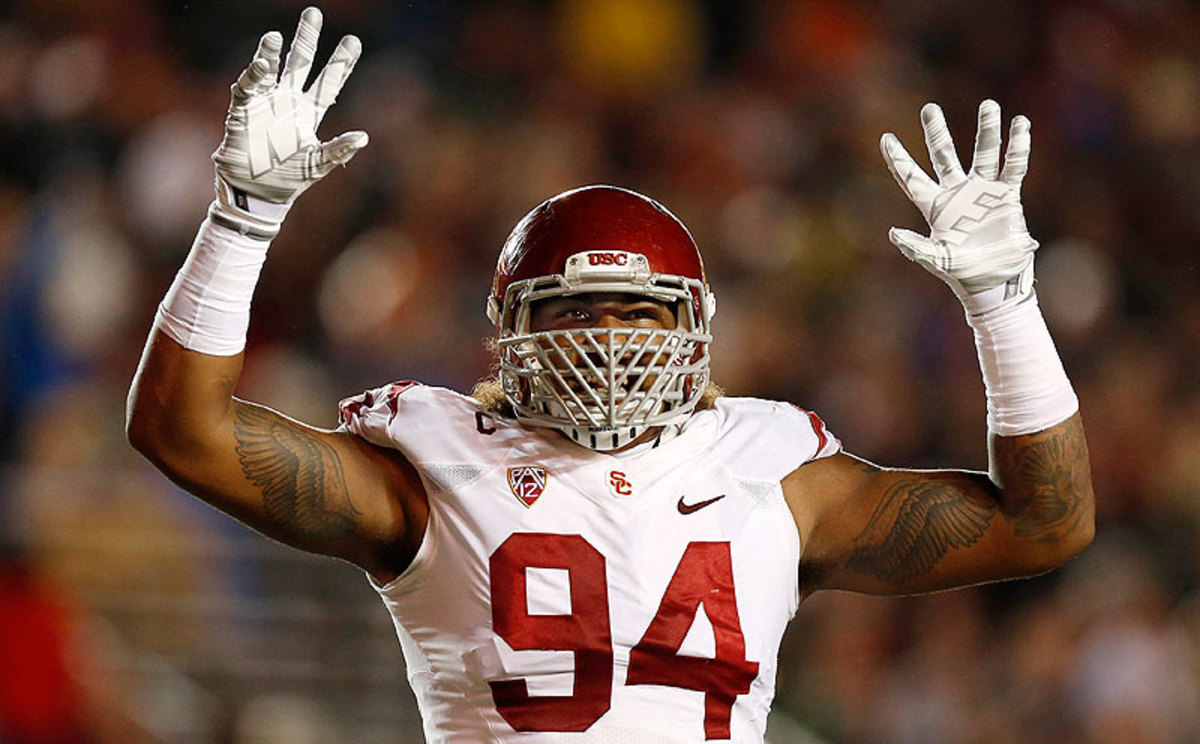 USC lineman Leonard Williams is considered to be the best defensive prospect in the 2015 draft. (Winslow Townson/Getty Images)