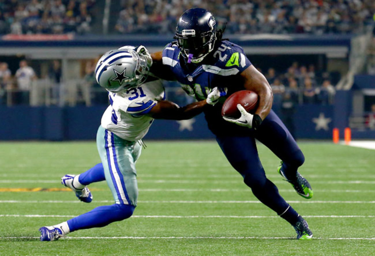 Lynch had 21 carries for 71 yards against the Cowboys in Week 8, but at the season’s midpoint he still trailed his backup in total rushing yards.