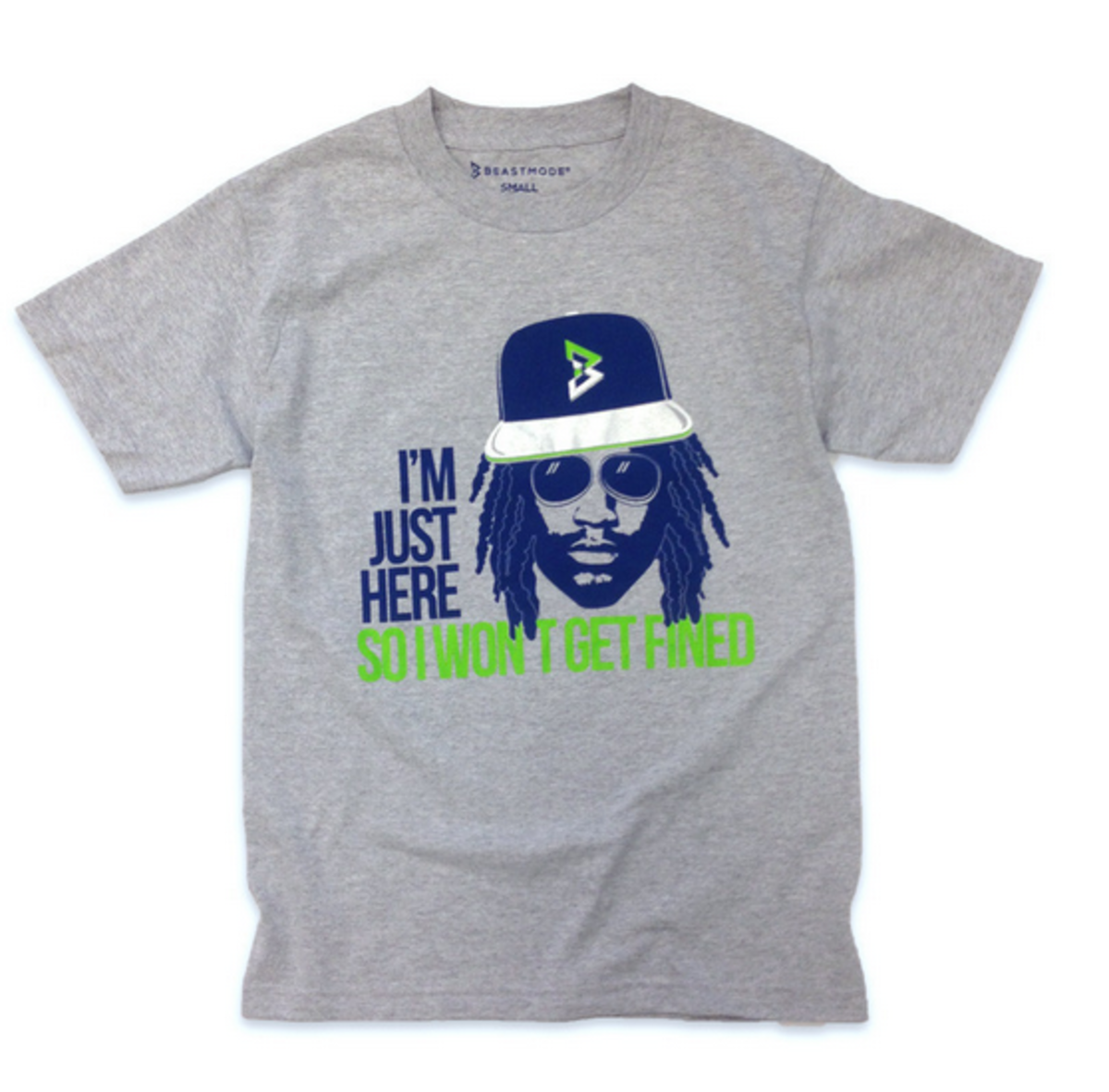 Marshawn Lynch Selling I M Just Here So I Won T Get Fined Shirts Sports Illustrated