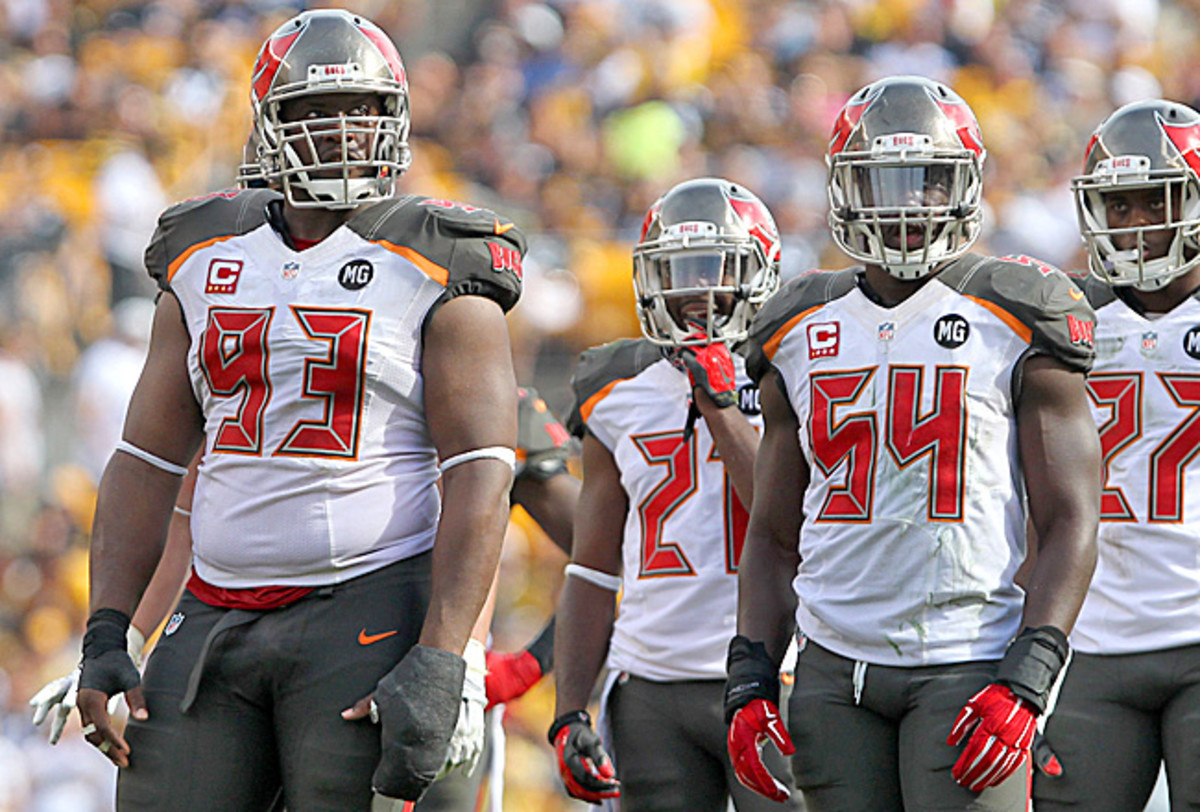 Gerald McCoy and Lavonte David: Two reasons for Bucs fans to smile. (Cliff Welch/Icon Sportswire)