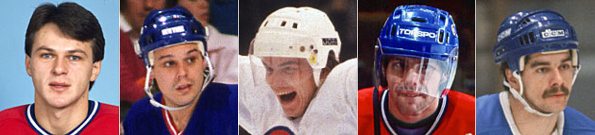 Claude Lemieux, Pierre Larouche, Anders Kallur, Mats Naslund, Michel Goulet