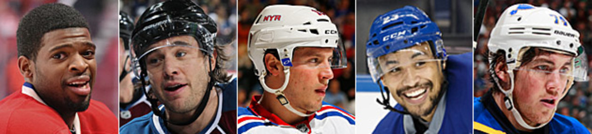 P.K. Subban, P.A. Parenteau, J.T. Miller, J.T. Brown, T.J. Oshie