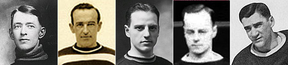 Georges Vezina, Georges Boucher, Aurele Joliat, Rene Joliat, Sylvio Mantha