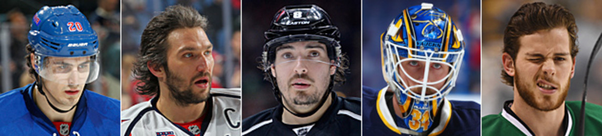 Chris Kreider, Alex Ovechkin, Drew Doughty, Jake Allen, Tyler Seguin