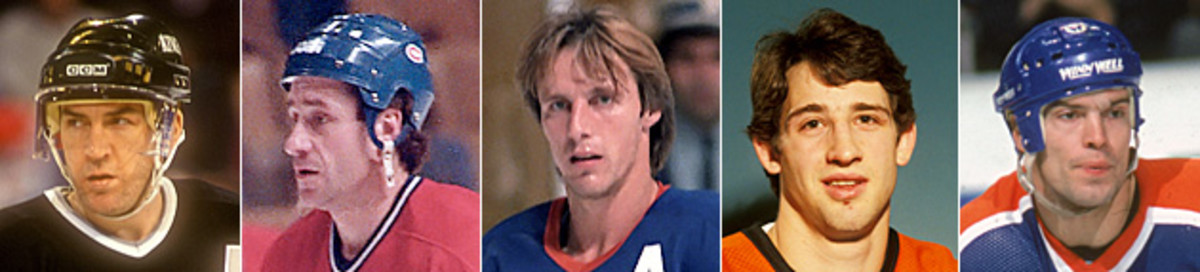 Dave Taylor, Bob Gainey, Mike Bossy, Rich Sutter, Mark Messier