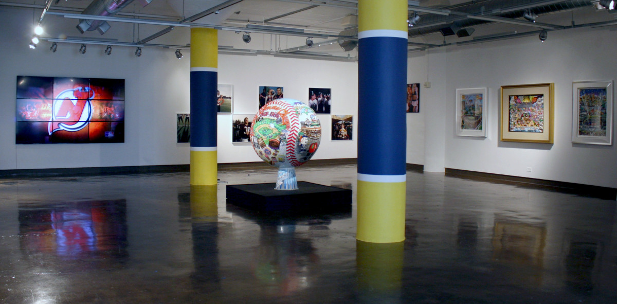 Sports art gallery at SVA features photography, paintings, logos