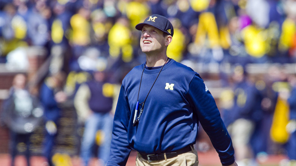 Michigan coach Jim Harbaugh on Sports Illustrated cover - Sports ...