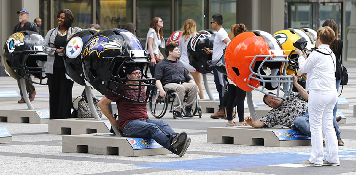 Chicago is preparing to host the first NFL draft held outside New York City since 1964. (Charles Rex Arbogast/AP)