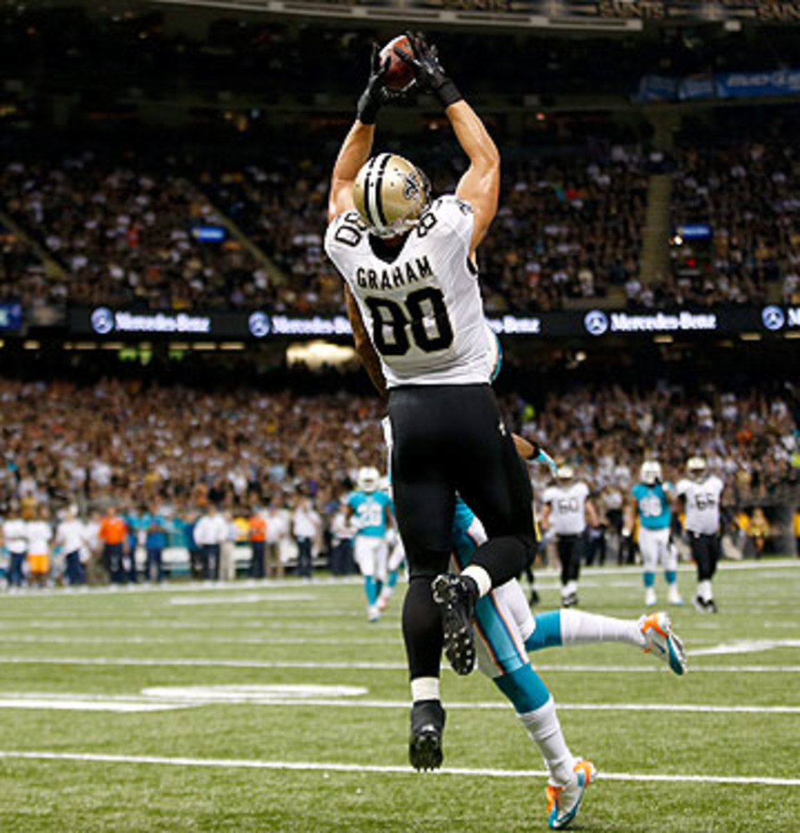 There's a $5 million difference in whether Jimmy Graham is classified as a tight end or a receiver. (Chris Graythen/Getty Images)