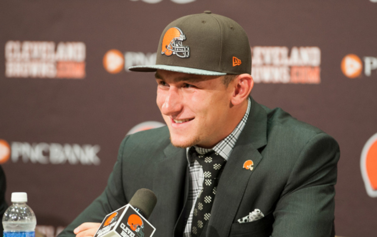 Johnny Manziel was drafted 22nd overall in the 2014 NFL Draft. (Jason Miller/Getty Images)