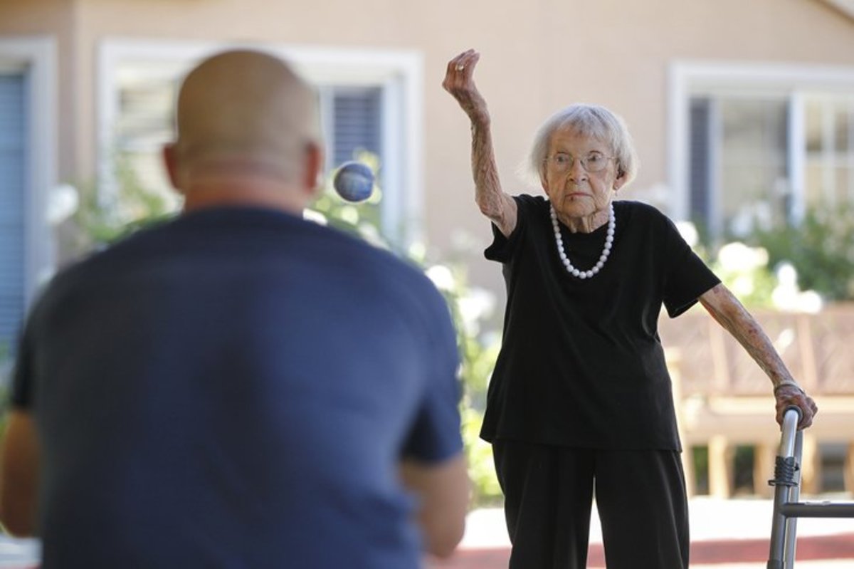 Agnes McKee San Diego Padres first pitch