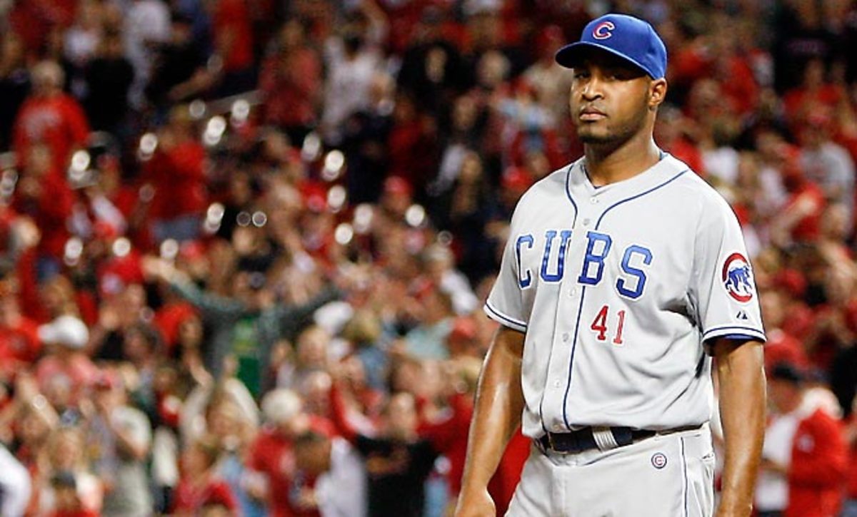 Jose Veras looks to be sliding, as he blew another save and was removed from the Cubs' closer role.